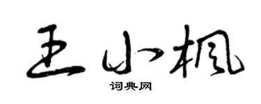 曾庆福王小枫草书个性签名怎么写
