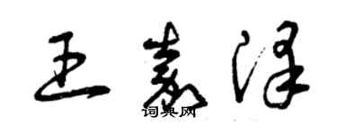 曾庆福王嘉泽草书个性签名怎么写