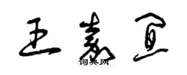 曾庆福王嘉宜草书个性签名怎么写