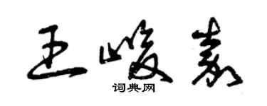曾庆福王峻嘉草书个性签名怎么写