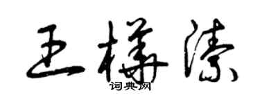 曾庆福王桦洁草书个性签名怎么写