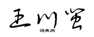 曾庆福王川闽草书个性签名怎么写