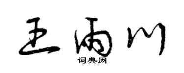 曾庆福王雨川草书个性签名怎么写