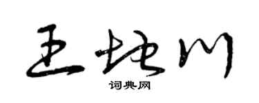 曾庆福王地川草书个性签名怎么写