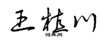 曾庆福王植川草书个性签名怎么写