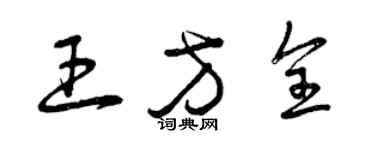 曾庆福王方全草书个性签名怎么写