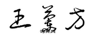 曾庆福王兰方草书个性签名怎么写