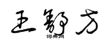 曾庆福王舒方草书个性签名怎么写