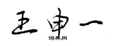 曾庆福王申一草书个性签名怎么写