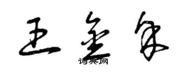 曾庆福王金余草书个性签名怎么写