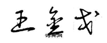 曾庆福王金戈草书个性签名怎么写