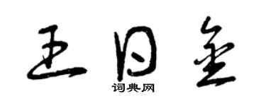 曾庆福王日金草书个性签名怎么写