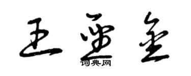 曾庆福王圣金草书个性签名怎么写