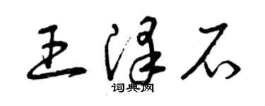 曾庆福王泽石草书个性签名怎么写