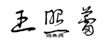 曾庆福王照蕾草书个性签名怎么写