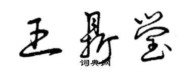 曾庆福王鼎莹草书个性签名怎么写
