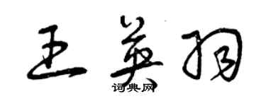 曾庆福王英羽草书个性签名怎么写