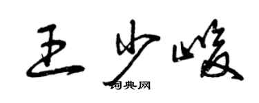 曾庆福王少峻草书个性签名怎么写