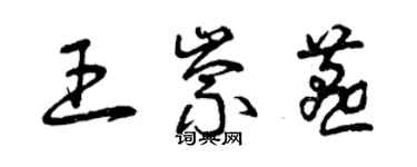 曾庆福王崇燕草书个性签名怎么写