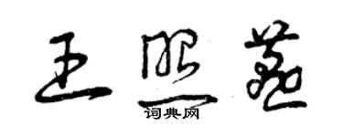 曾庆福王照燕草书个性签名怎么写