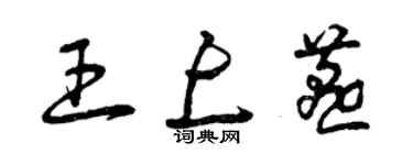 曾庆福王上燕草书个性签名怎么写