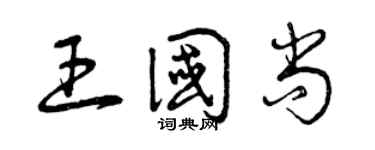 曾庆福王国尚草书个性签名怎么写