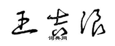 曾庆福王吉浪草书个性签名怎么写
