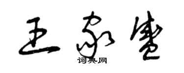曾庆福王家盛草书个性签名怎么写