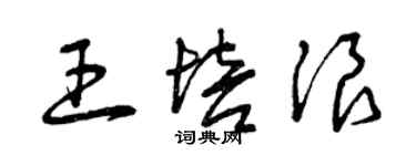 曾庆福王培浪草书个性签名怎么写