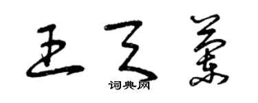 曾庆福王天兰草书个性签名怎么写