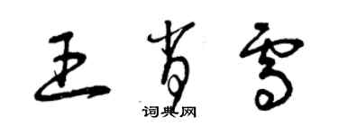 曾庆福王肖雪草书个性签名怎么写