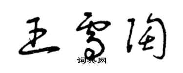曾庆福王雪陶草书个性签名怎么写
