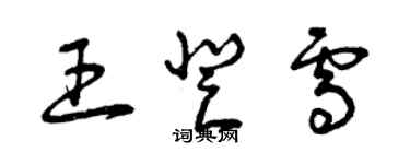 曾庆福王登雪草书个性签名怎么写