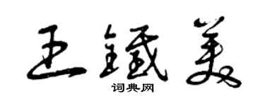 曾庆福王铁美草书个性签名怎么写