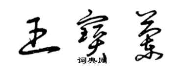 曾庆福王宝兰草书个性签名怎么写