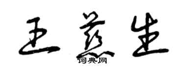 曾庆福王慈生草书个性签名怎么写
