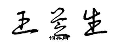 曾庆福王芝生草书个性签名怎么写