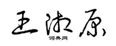 曾庆福王湘原草书个性签名怎么写