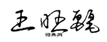 曾庆福王旺丽草书个性签名怎么写