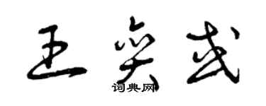 曾庆福王奕或草书个性签名怎么写