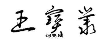 曾庆福王宝丛草书个性签名怎么写