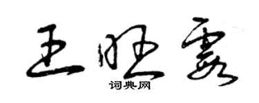 曾庆福王旺霞草书个性签名怎么写