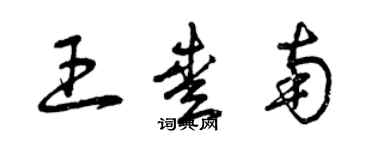 曾庆福王爱南草书个性签名怎么写