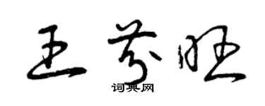 曾庆福王芬旺草书个性签名怎么写