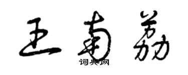 曾庆福王南荔草书个性签名怎么写