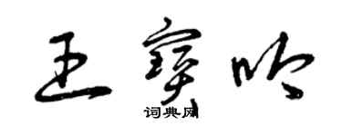 曾庆福王宝吟草书个性签名怎么写
