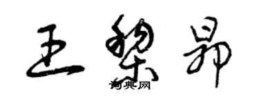 曾庆福王黎昂草书个性签名怎么写