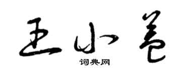 曾庆福王小益草书个性签名怎么写