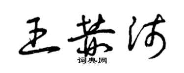 曾庆福王赫沛草书个性签名怎么写