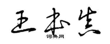 曾庆福王本真草书个性签名怎么写
